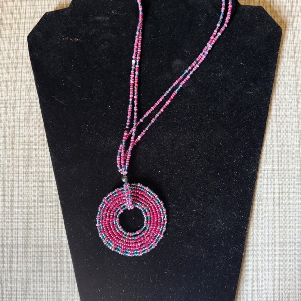 Handmade Tanzanian Vibrant Multicolor Beaded Necklace